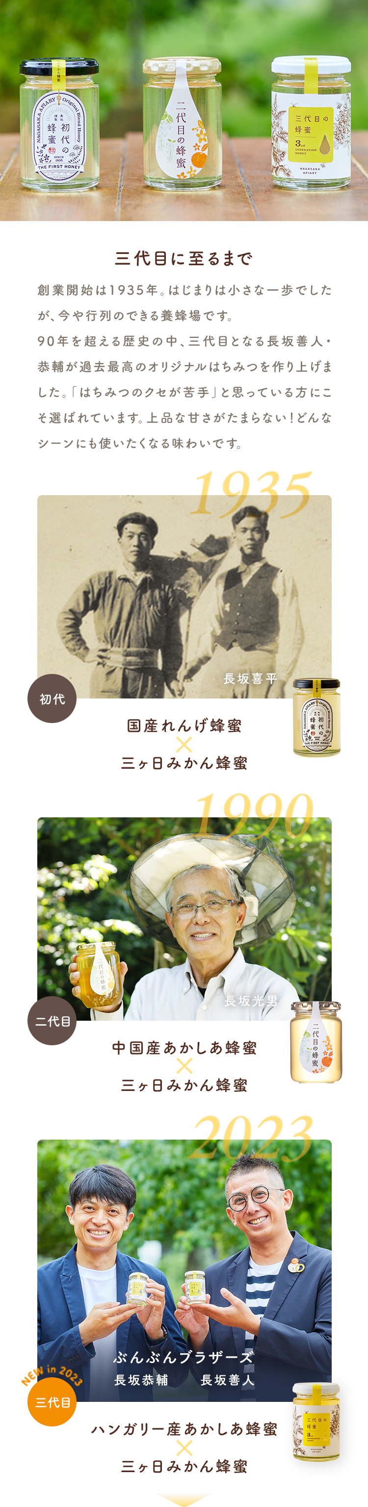 三代目に至るまで