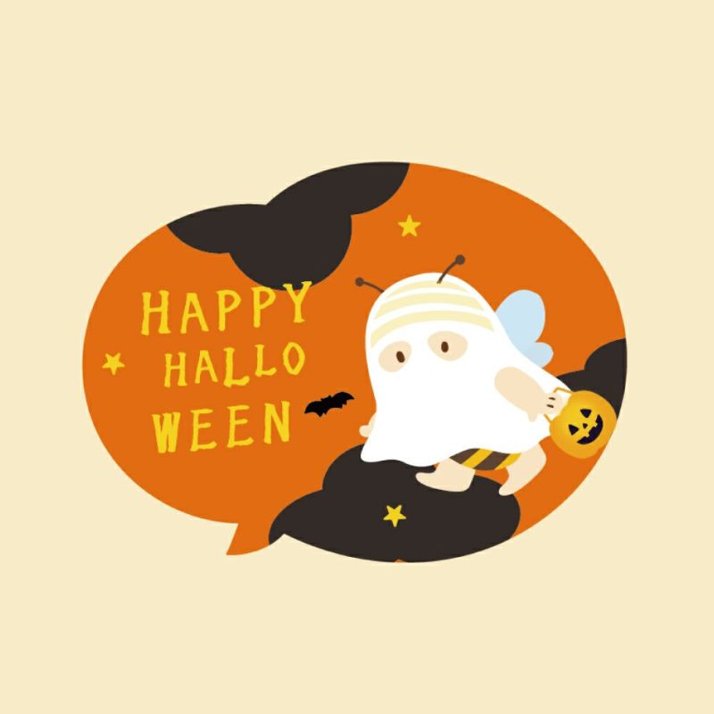 ぶんぶんミニバッグ　ハロウィンシール